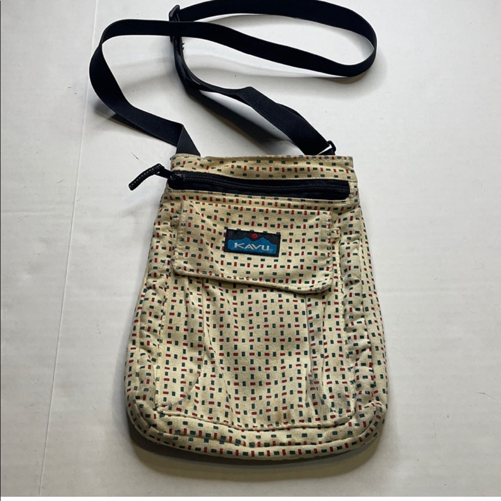 Kavu Cream and Black Crossbody Bag